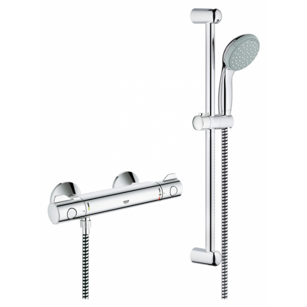 Смеситель термостат для душа Grohe Grohtherm 800 с душевым набором New Tempesta II 34565000