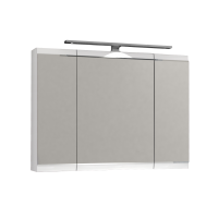 Шкаф зеркальный Фортэ 80, белый, со светильником