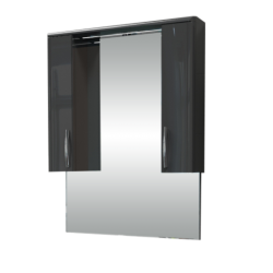 Шкаф зеркальный Соло-II 76, серый