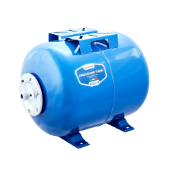 Гидроаккумулятор AQUARIO 50 литров горизонтальный (6250) сталь,синий