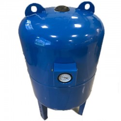 Гидроаккумулятор AQUARIO 60 литров вертикальный с манометром (6261) сталь,синий
