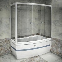 Стеклянная шторка на ванну 