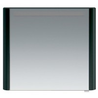 Зеркальный шкаф AM.PM Sensation левый 80 см с подсветкой антрацит глянцевая M30MCL0801AG