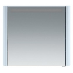 Зеркальный шкаф AM.PM Sensation левый 80 см с подсветкой светло-голубой глянц M30MCL0801BG