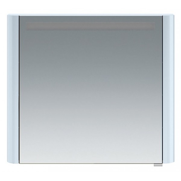 Зеркальный шкаф AM.PM Sensation левый 80 см с подсветкой светло-голубой глянц M30MCL0801BG
