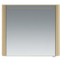 Зеркальный шкаф AM.PM Sensation левый 80 см с подсветкой нуга глянцевая M30MCL0801NG