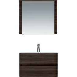 M30MCL0801TF Sensation, зеркало, зеркальный шкаф, левый, 80 см, с подсветкой, табачный дуб, текстур