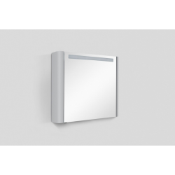 M30MCR0801FG Sensation, зеркало, зеркальный шкаф, правый, 80 см, с подсветкой, серый шелк, глянцевая