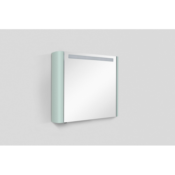 M30MCR0801GG Sensation, зеркало, зеркальный шкаф, правый, 80 см, с подсветкой, мятный, глянцевая