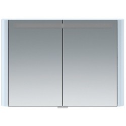 Зеркальный шкаф AM.PM Sensation 100 см с подсветкой светло-голубой глянцевая M30MCX1001BG
