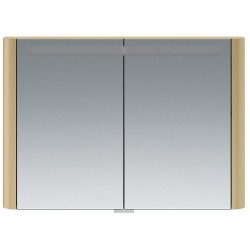 Зеркальный шкаф AM.PM Sensation 100 см с подсветкой нуга глянцевая M30MCX1001NG