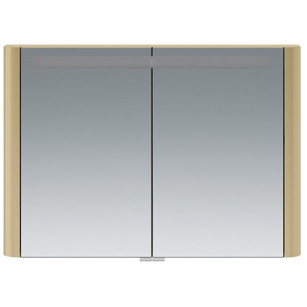 Зеркальный шкаф AM.PM Sensation 100 см с подсветкой нуга глянцевая M30MCX1001NG