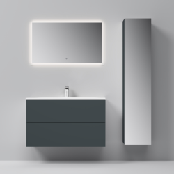 M70ACHMR0356GM SPIRIT 2.0, шкаф-колонна, подвесной, правый, 35 см, зеркальный фасад, цвет: графит, м